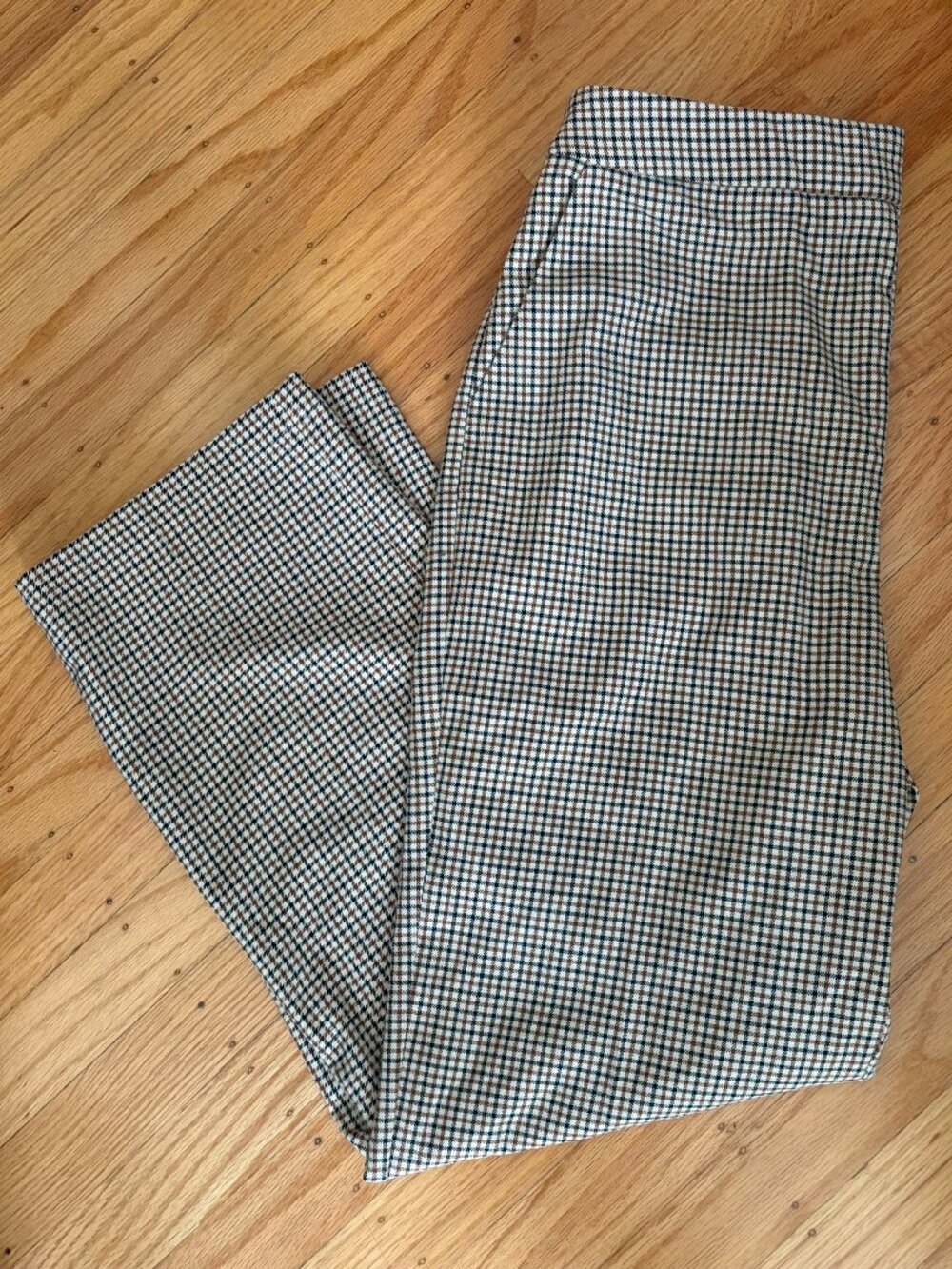 Oak + Fort Plaid Trouser Elastic Waist Size S NWOT